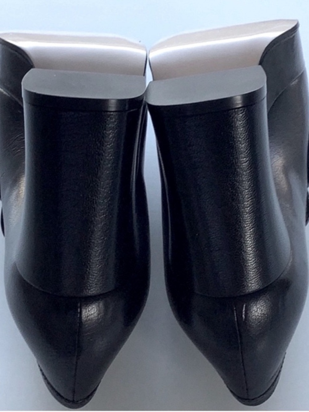 Gucci Houdan Black Leather Horsebit Platform Block Heel Loafers 39 1/2 $849 - Picture 9 of 12